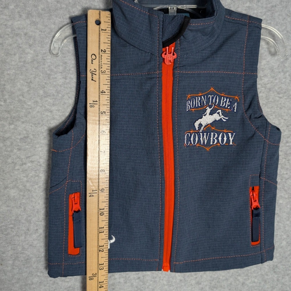Cowboy Hardware Vest Boys 2T Born To Be A Cowboy Softshell Zip Rodeo Western - Picture 7 of 7